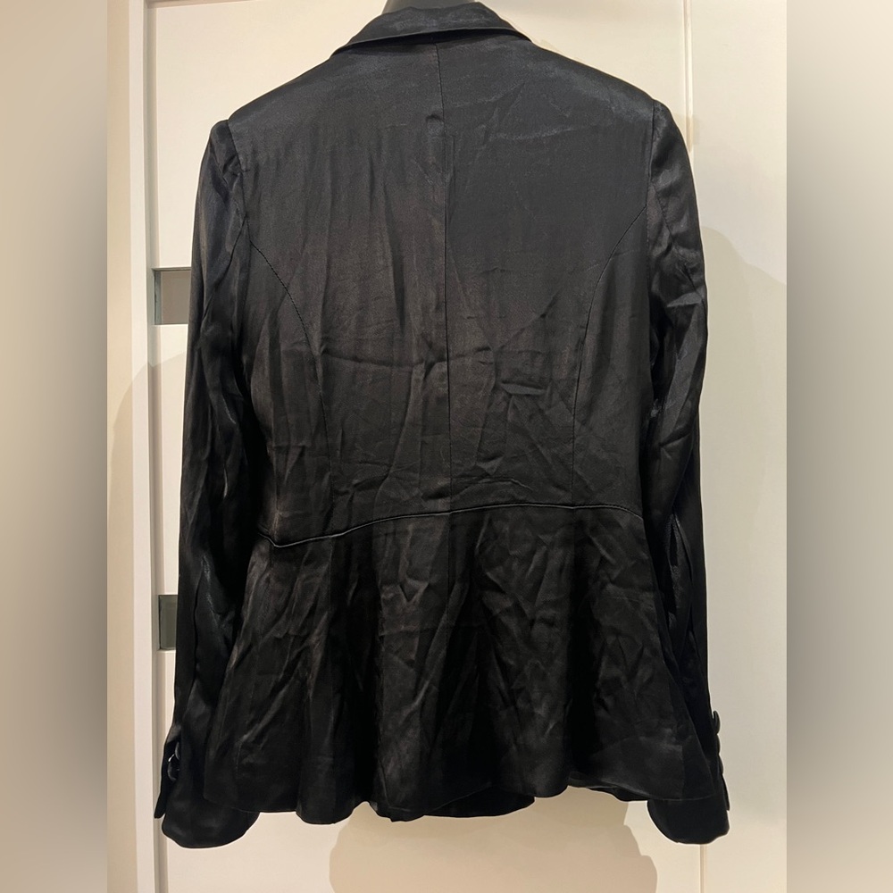 Vici Fitted Satin Jacket Black Small - image 2